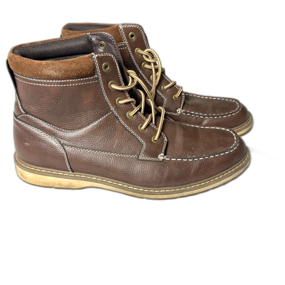Size 11.5 Goodfellow lace up boots vegan leather (10456)